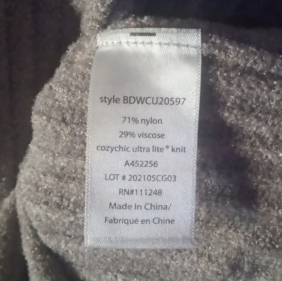 Barefoot Dreams Cozy Chic Ultra Lite Zip Front Hoodie Lightweight Oatmeal Sm/Med - Picture 10 of 10